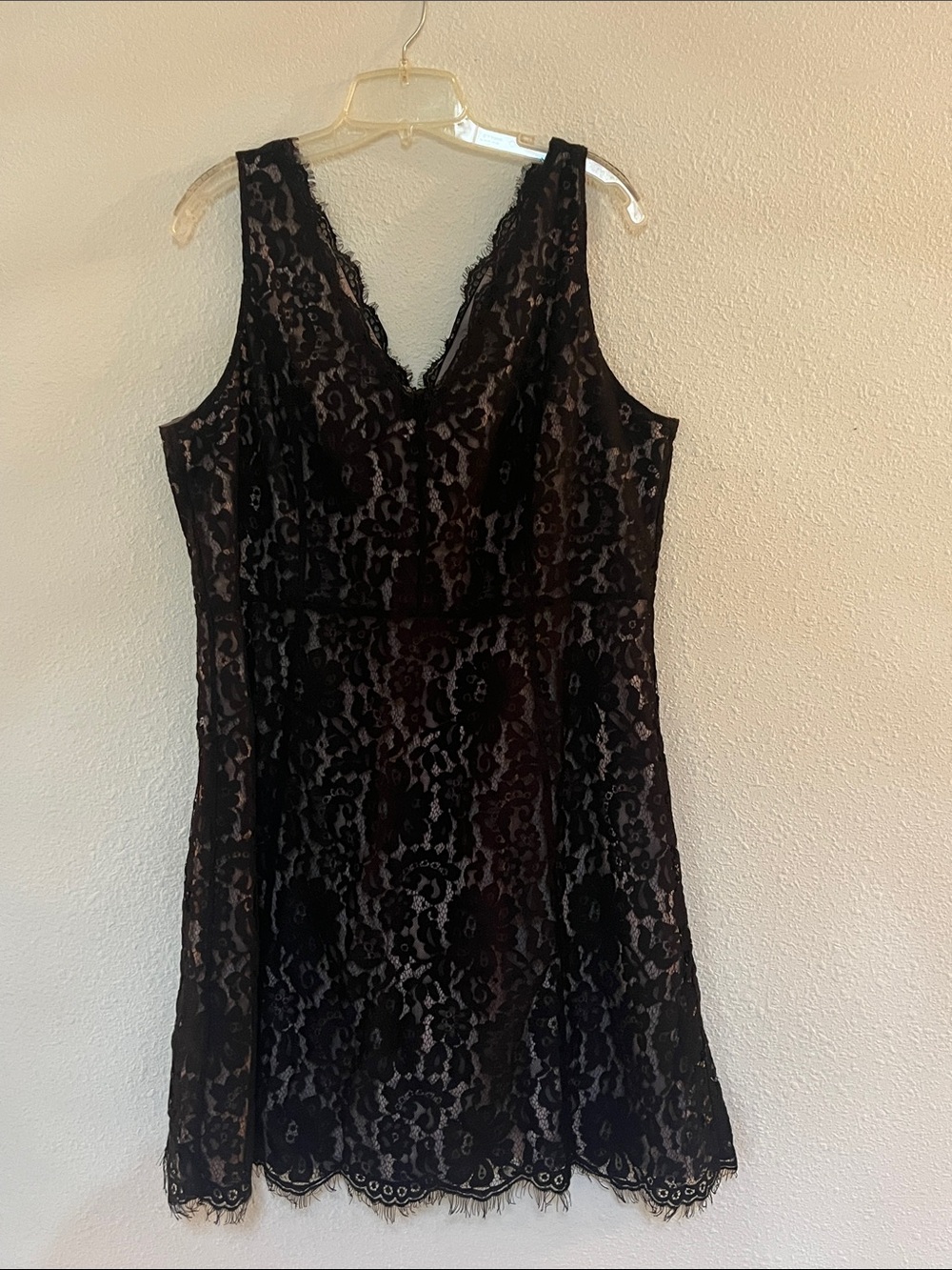 LOFT Black Lace V-Neck dress